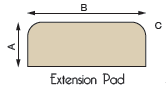Extension Hearth Pad Diagram